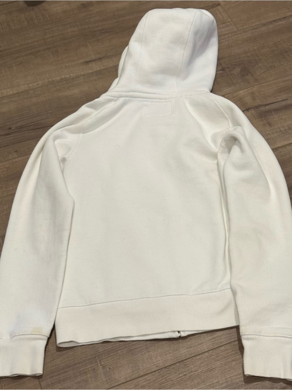 TNA Aritzia White Zip Hoodie - Neon Orange Accents - Size Small - Picture 4 of 6